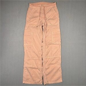 American Eagle Baggy Wide Leg Cargo Pants  Womens 0 Pink Utility Drawstring